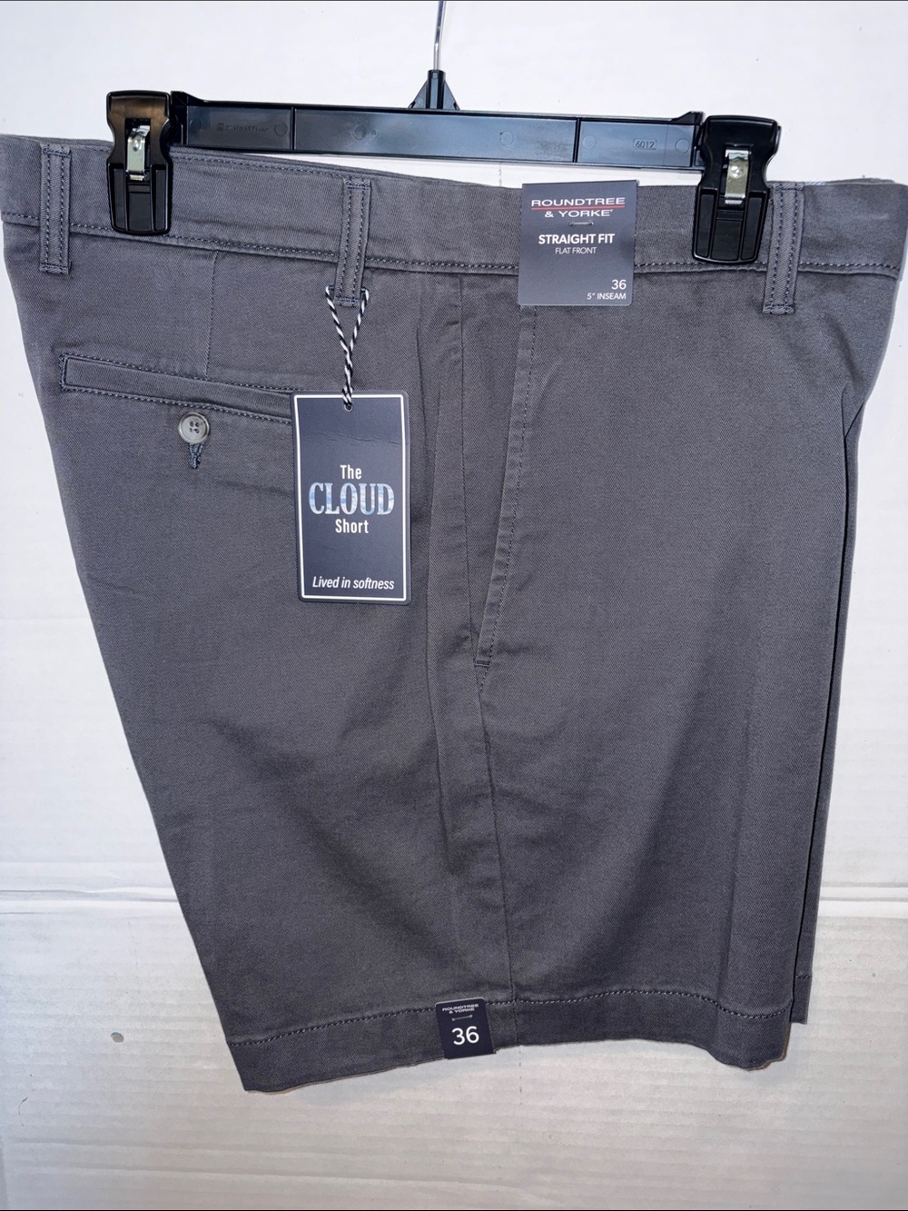 Roundtree & Yorke Men's Gray Flat Front Shorts